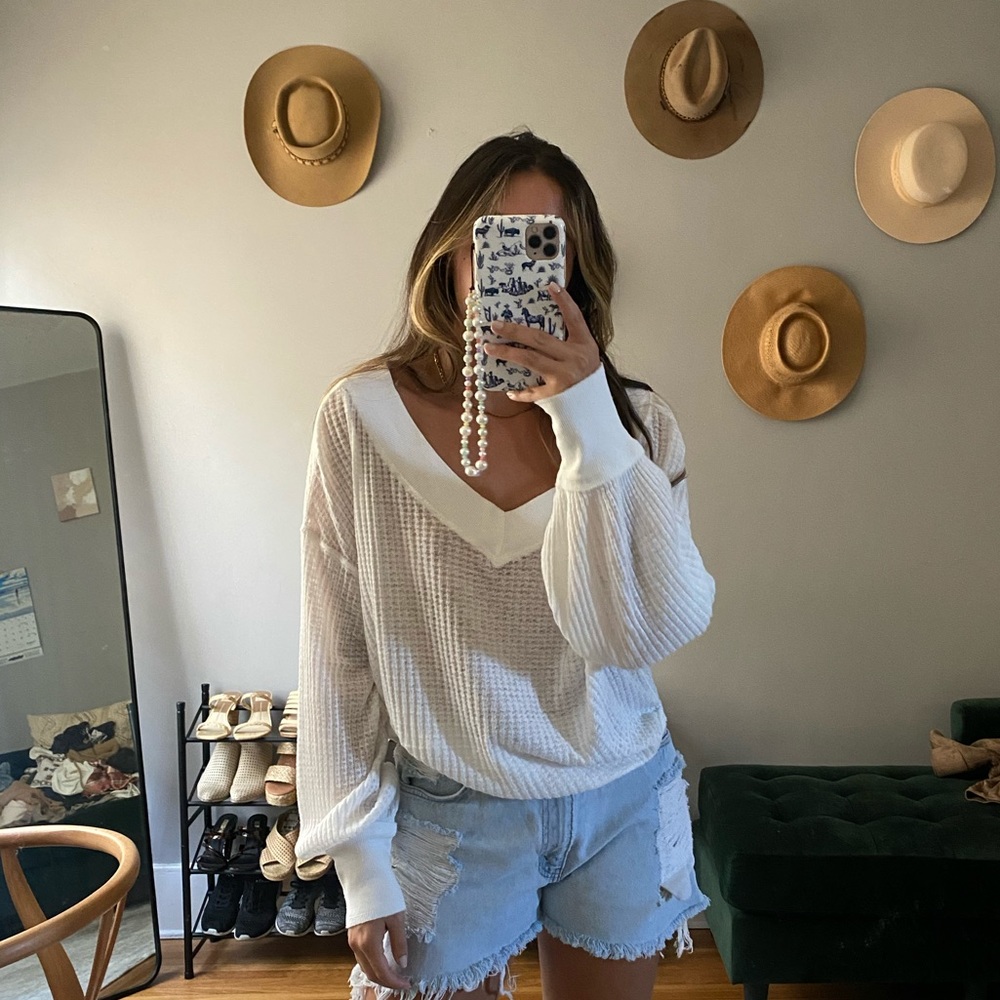 Free People White Top